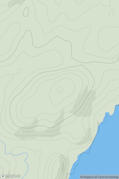 Thumbnail image for The Barr [Oban to Loch Fyne] [NR894853] showing contour plot for surrounding peak